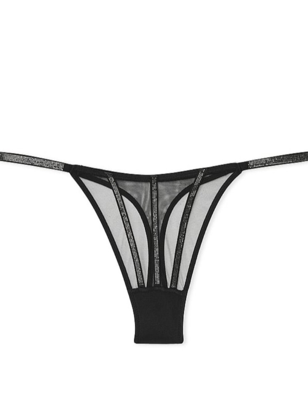 Victoria's secret very sexy sheer shine thong panty NEW! LARGE